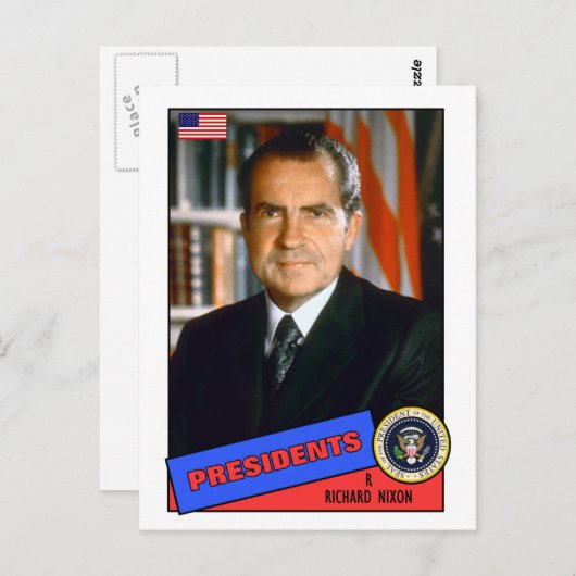 Richard Nixon Baseball Card Briefkaart (Voorkant / Achterkant)