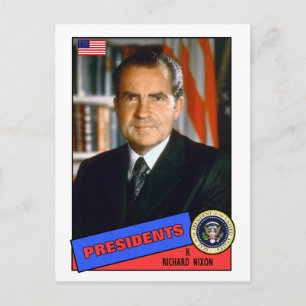 Richard Nixon Baseball Card Briefkaart