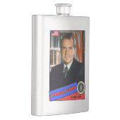 Richard Nixon Baseball Card Heupfles (Rechts)