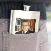 Richard Nixon Baseball Card Heupfles (Voorbeeld)