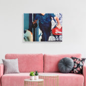 Richard Nixon Bowling Canvas Afdruk (Insitu (Woonkamer))