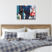 Richard Nixon Bowling Canvas Afdruk (Insitu (Slaapkamer))