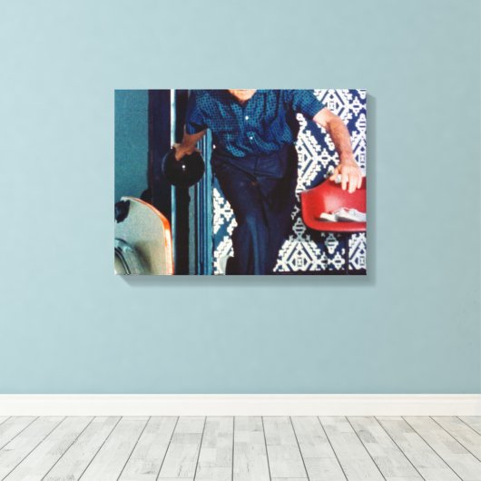 Richard Nixon Bowling Canvas Afdruk (Insitu (Houten vloer))