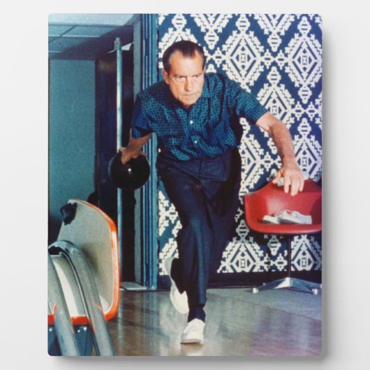 Richard Nixon Bowling Fotoplaat (Voorkant)