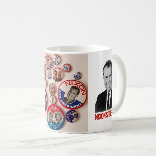 Richard Nixon Button Collector Mok (Voorkant rechts)