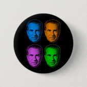 Richard Nixon in levendige kleuren Ronde Button 5,7 Cm (Voorkant)