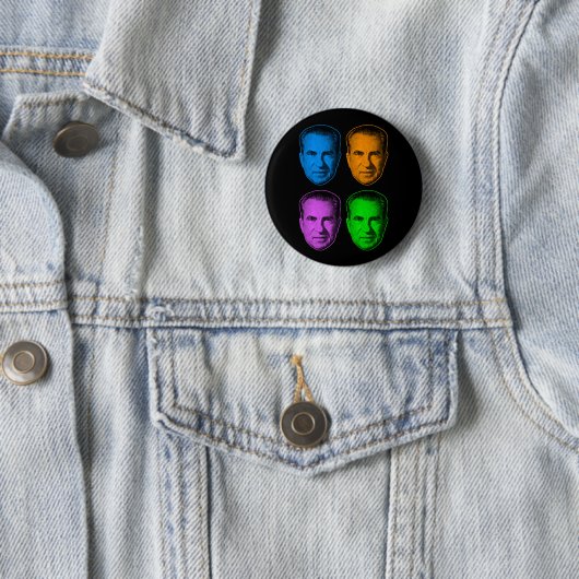 Richard Nixon in levendige kleuren Ronde Button 5,7 Cm (In situ)
