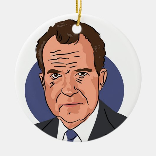 Richard Nixon Keramisch Ornament (Voorkant)