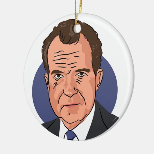 Richard Nixon Keramisch Ornament (Links)