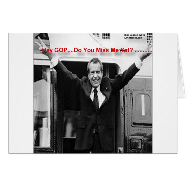 Richard Nixon "Miss Me Toch?" Funny Gifts & T - sh (Voorkant Horizontaal)