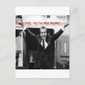 Richard Nixon "Miss Me Toch?" Funny Gifts & T - sh Briefkaart (Voorkant)