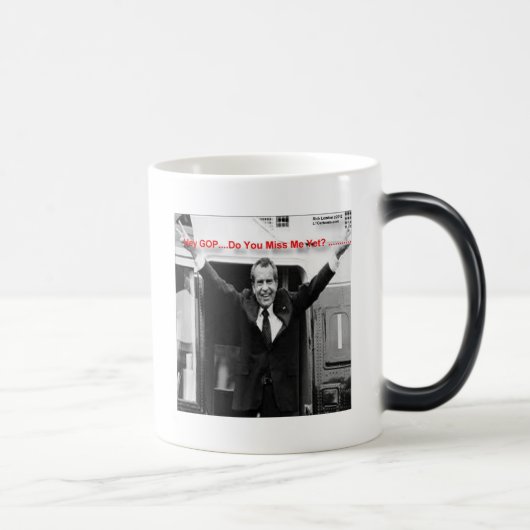 Richard Nixon "Miss Me Toch?" Funny Gifts & T - sh Magische Mok (Rechts)