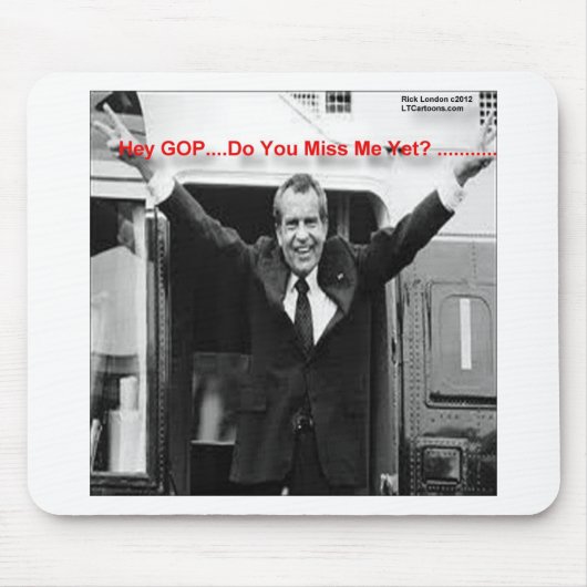 Richard Nixon "Miss Me Toch?" Funny Gifts & T - sh Muismat (Voorkant)