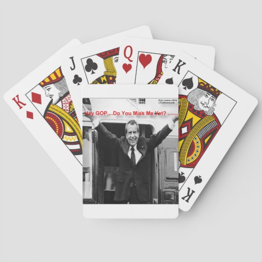 Richard Nixon "Miss Me Toch?" Funny Gifts & T - sh Pokerkaarten (Achterkant)