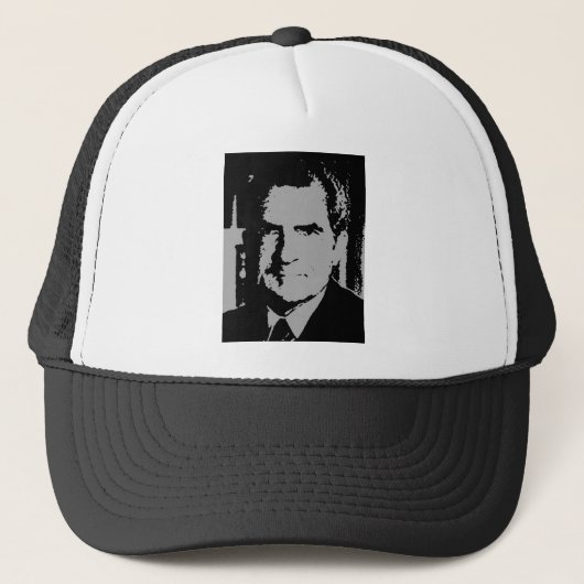 Richard Nixon silhouette Trucker Pet (Voorkant)