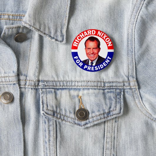 Richard Nixon voor President Ronde Button 5,7 Cm (In situ)
