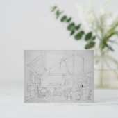 Richard Parkes Bonington's studio in Parijs Briefkaart (Staand voorkant)