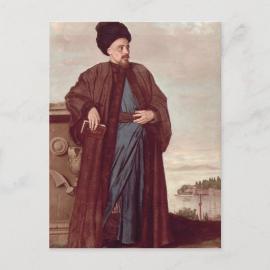 Richard Pococke in oosterse kostuum, 1738 Briefkaart (Voorkant)