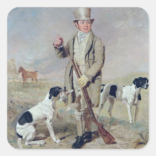 Richard Prince, met Damon, overleden kolonel Melli Vierkante Sticker (Voorkant)