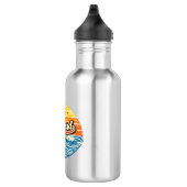 Richard Retro Sunset Name Design Waterfles (Rechts)