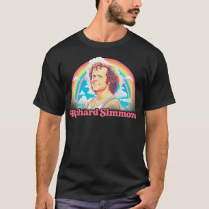 Richard Simmons Retro Esthetische Regenboog Fan Ar T-shirt