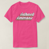 Richard Simmons Retro Rainbow Typography Faded Sty T-shirt (Design voorkant)