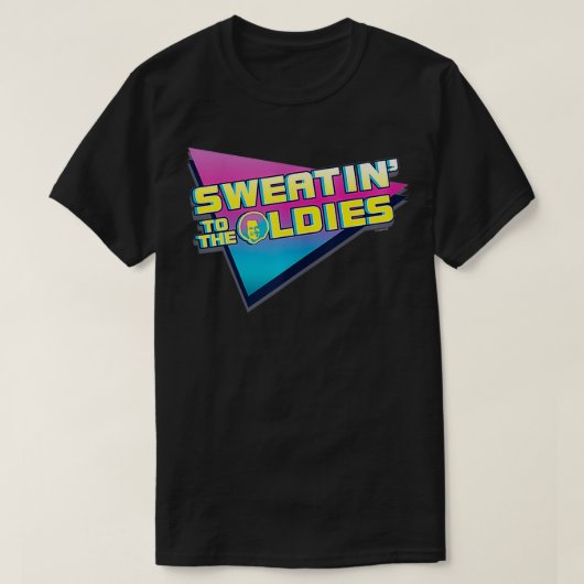 Richard Simmons Sweatin' tegen de Logo van de Oldi T-shirt (Design voorkant)