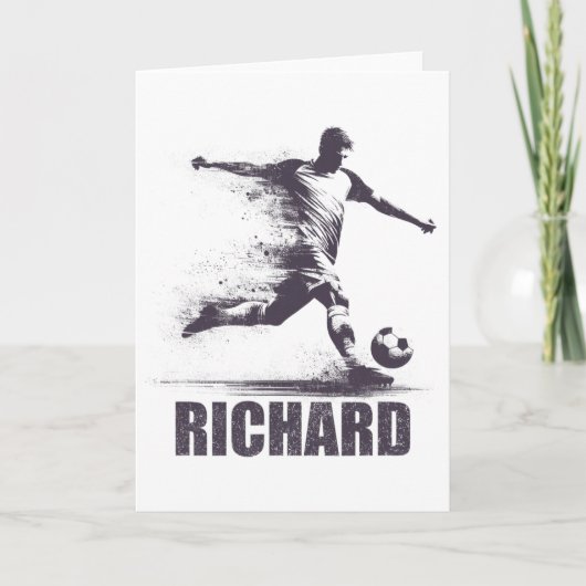 Richard Soccer Boys Personalized First Name Richar Kaart (Voorkant)