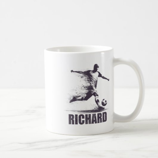 Richard Soccer Boys Personalized First Name Richar Koffiemok (Rechts)