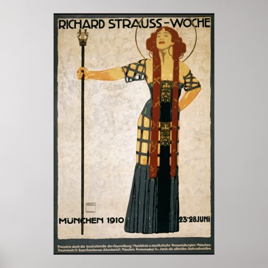 Richard Strauss Woche 1910, 36 x 24 Poster (Voorkant)