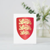 Richard the Lion Heart Shield in red+faux gold Briefkaart (Staand voorkant)