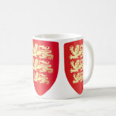 Richard the Lion Heart Shield in red+faux gold Koffiemok (Voorkant rechts)