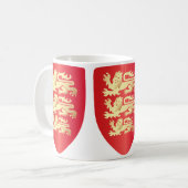 Richard the Lion Heart Shield in red+faux gold Koffiemok (Voorkant links)