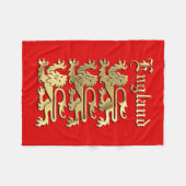 Richard the Lionharts Royal Arms of England Fleece Deken (Voorkant (Horizontaal))
