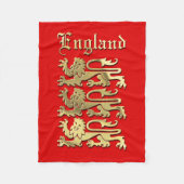 Richard the Lionharts Royal Arms of England Fleece Deken (Voorkant)