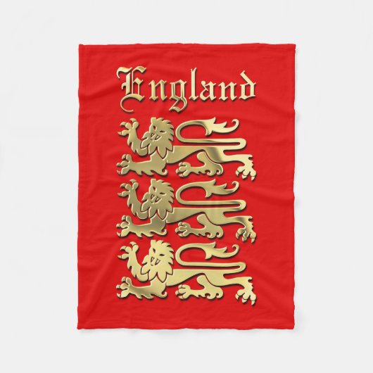 Richard the Lionharts Royal Arms of England Fleece Deken (Voorkant)