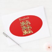 Richard the Lionharts Royal Arms of England Ovale Sticker (Envelop)