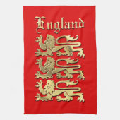 Richard the Lionharts Royal Arms of England Theedoek (Verticaal)