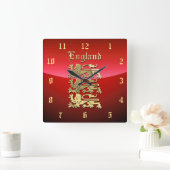 Richard the Lionharts Royal Arms of England Vierkante Klok (Huis)