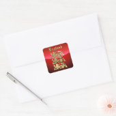 Richard the Lionharts Royal Arms of England Vierkante Sticker (Envelop)