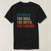 Richard The Man The Myth The Legend T-shirt (Design voorkant)