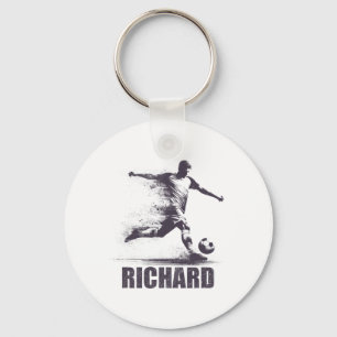 Richard Voetbal Jongens Gepersonaliseerde Eerste N Sleutelhanger