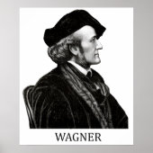 Richard Wagner, black Poster (Voorkant)