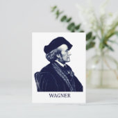 Richard Wagner, blauw Briefkaart (Staand voorkant)
