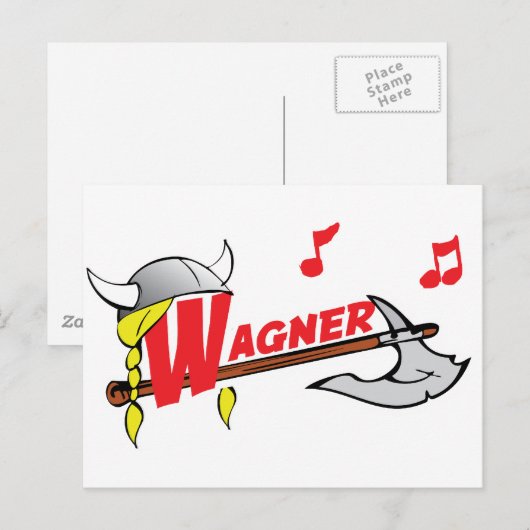 Richard Wagner Briefkaart (Voorkant / Achterkant)