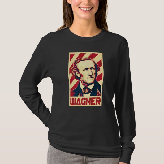 Richard Wagner Classical Music Composer Retro Prop T-shirt (Voorkant)