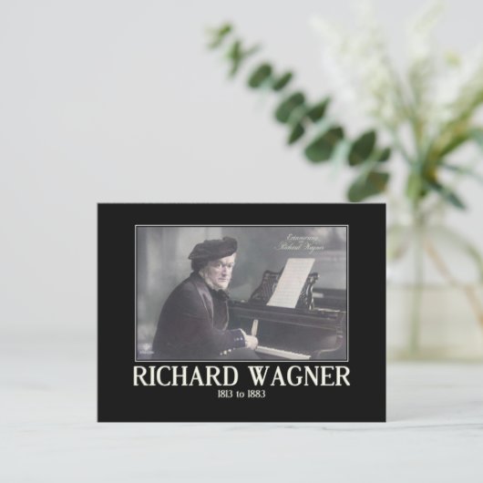 Richard Wagner, componist,  geïnspireerd Briefkaart (Staand voorkant)