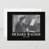 Richard Wagner, componist,  geïnspireerd Briefkaart (Voorkant / Achterkant)
