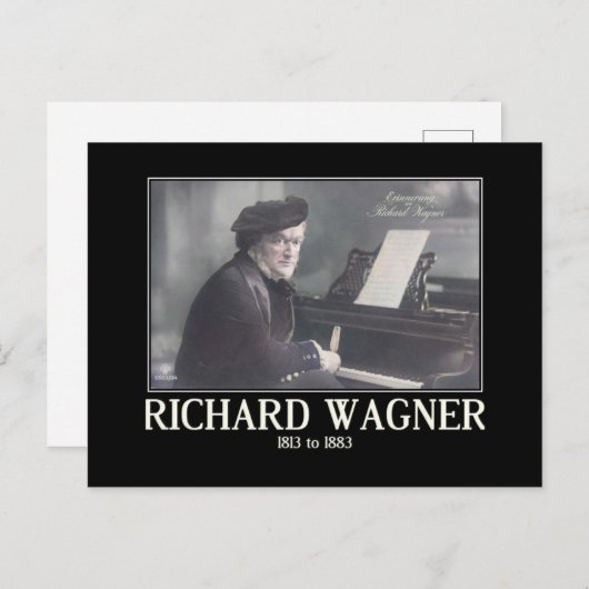 Richard Wagner, componist,  geïnspireerd Briefkaart (Voorkant / Achterkant)