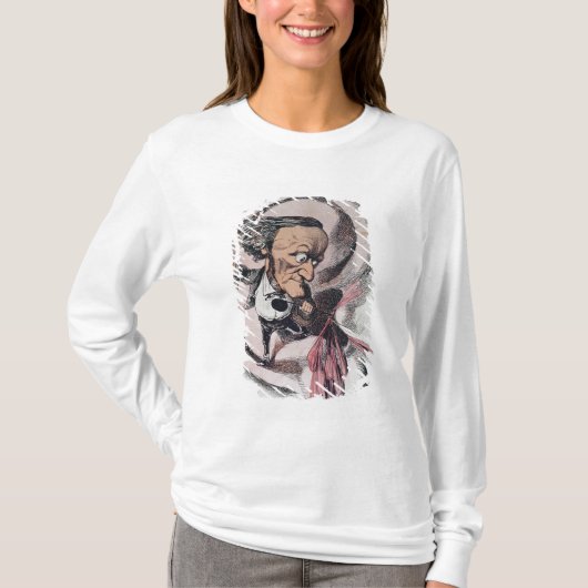 Richard Wagner die de trommel van de wereld splits T-shirt (Voorkant)